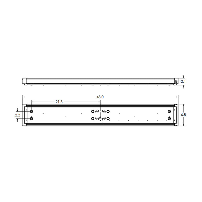Lithonia Contractor Select TRUN 48 ALO4 CMP TruWrap 4-ft LED Wraparound, Narrow Body, Curved Microprismatic Diffuser, 3CCT & Lumen Selectable