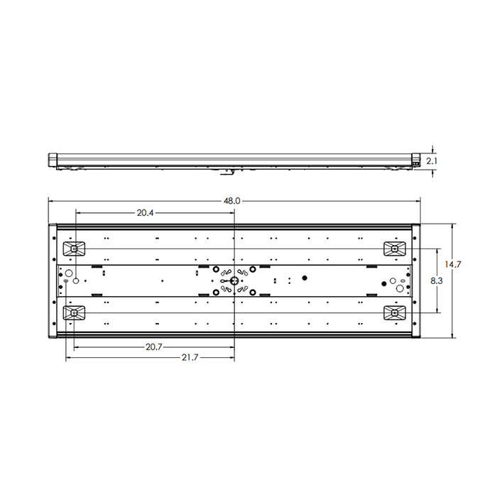 Lithonia Contractor Select TRUW 48 ALO26 FMP TruWrap 4-ft LED Wraparound, Wide Body, Flat Microprismatic Diffuser, 3CCT & Lumen Selectable