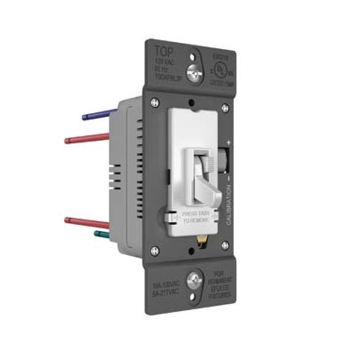 Wattstopper TSD4FBL3P TradeMaster 0-10V Fluorescent/LED Single Pole/3-Way Toggle Slide Dimmer, Preset - White