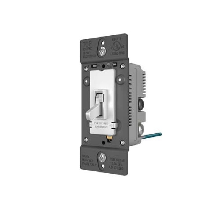 Wattstopper TSD703PTU TradeMaster Tru-Universal Single Pole/3-Way Toggle Slide Dimmer, Preset