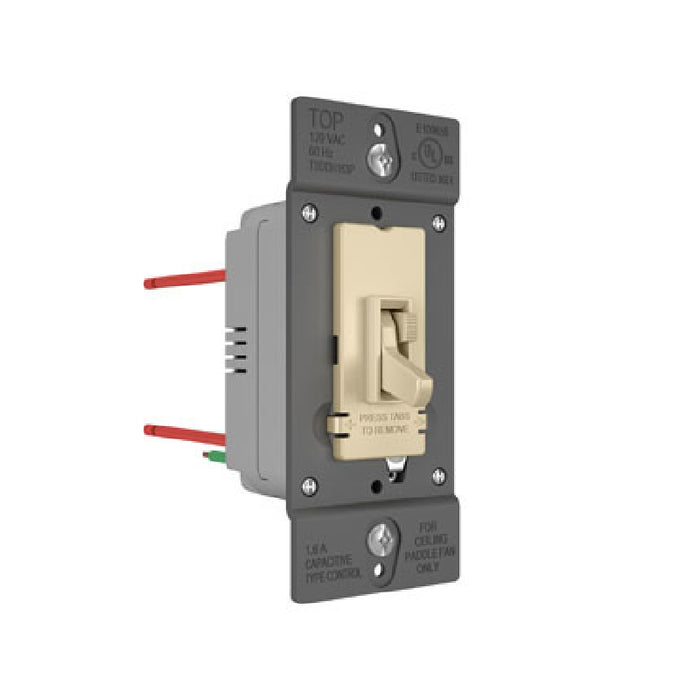 Wattstopper TSDDH163 Toggle Slide De-Hummer Single Pole/3-Way, 1.6A - Ivory