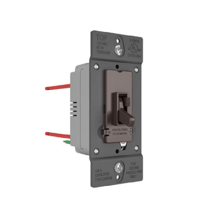 Wattstopper TSDDH163 Toggle Slide De-Hummer Single Pole/3-Way, 1.6A - Brown