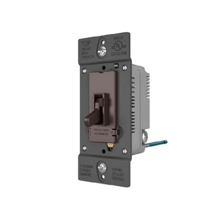 Wattstopper TSDSSL7AP TradeMaster SSL7A-Compliant LED/CFL/Incandescent Single Pole/3-Way Toggle Slide Dimmer