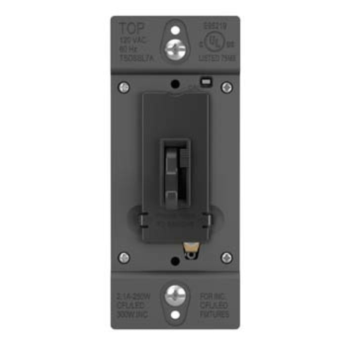 Wattstopper TSDSSL7AP TradeMaster SSL7A-Compliant LED/CFL/Incandescent Single Pole/3-Way Toggle Slide Dimmer
