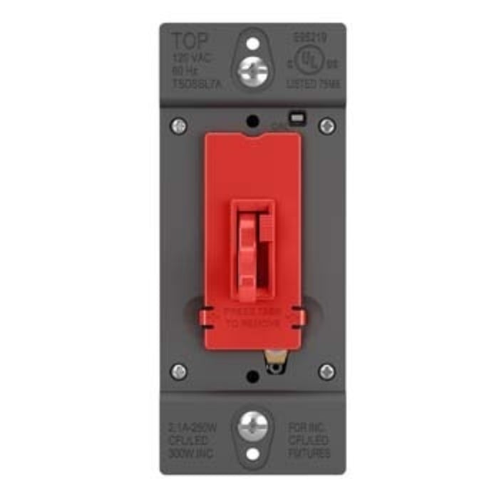 Wattstopper TSDSSL7AP TradeMaster SSL7A-Compliant LED/CFL/Incandescent Single Pole/3-Way Toggle Slide Dimmer