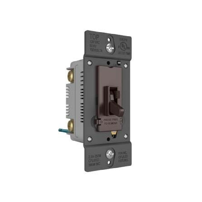 Wattstopper TSDSSL7AP TradeMaster SSL7A-Compliant LED/CFL/Incandescent Single Pole/3-Way Toggle Slide Dimmer