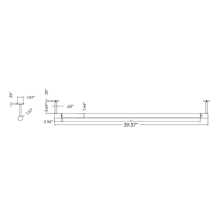 Westgate TSR 3-ft 20W LED Tubular Rotatable IP66 Sign Lights with Mount Canopy, 120–277V, 5CCT Selectable