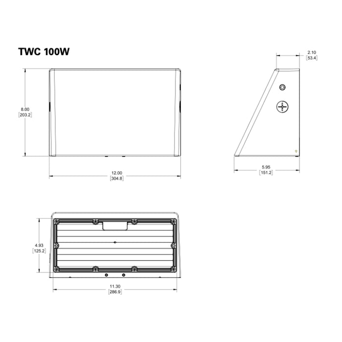 Lumark TWC60 24W/36W/48W/60W LED Tapered Wall Cutoff, 3CCT & Distribution Selectable, 120-347V