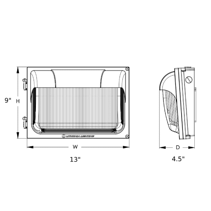 Lithonia TWX2 54W LED Wall Pack, 4000K