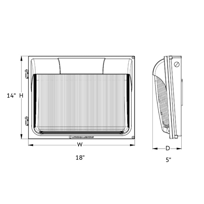 Lithonia Contractor Select TWX3 LED ALO 108W Adjustable Light Ouput Wall Pack, 5000K
