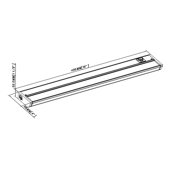 Westgate UCA 16" 6.5W LED UnderCabinet Lights, 3CCT Selectable 390 Lumen Dimmable 120V