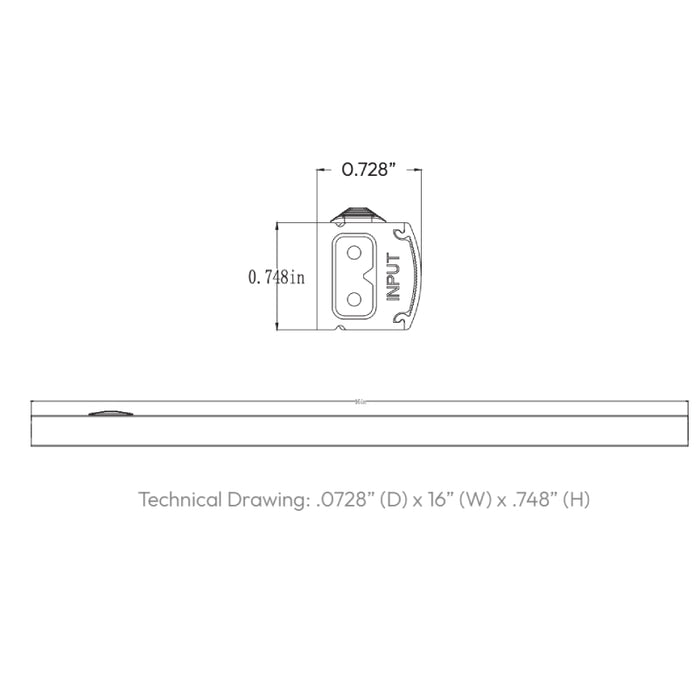 Westgate UCLB 16" 6W LED Under Cabinet Light Bar, 3CCT Selectable