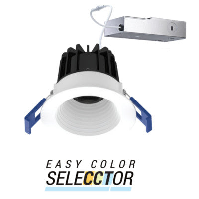 Elite RL275-CCT 2" LED Canless Downlight, Round Baffle Trim, CCT Selectable, 600 Lumens, 120V