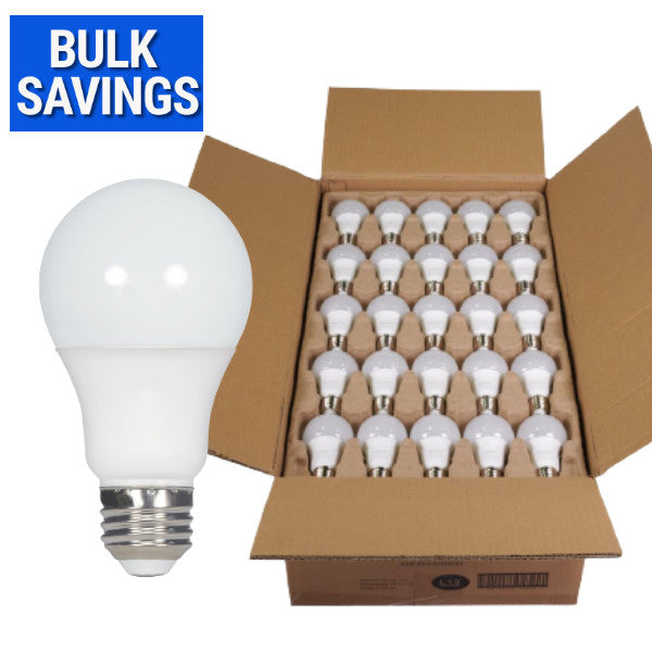 Satco S11413 9 Watt A19 LED; 4000K; Medium base; 220 deg. Beam Angle; 100-Contractor Pack