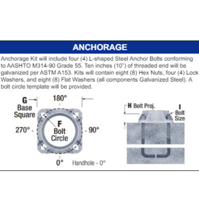SON-QS-SSS30B5-BM-T 30FT Mounting Height 5"x5" Square Straight Steel Pole Anchor Base, Gauge, Dark Bronze Finish