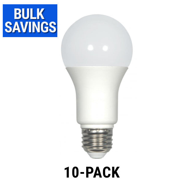 Candex M850268 9W A19 White LED Bulb, E26 Base, 3000K, Dimmable 10-Pack