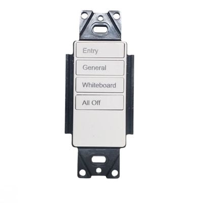 Greengate RC-4TSB-TS5-W Room Controller Wallstation, 4 Small Buttons