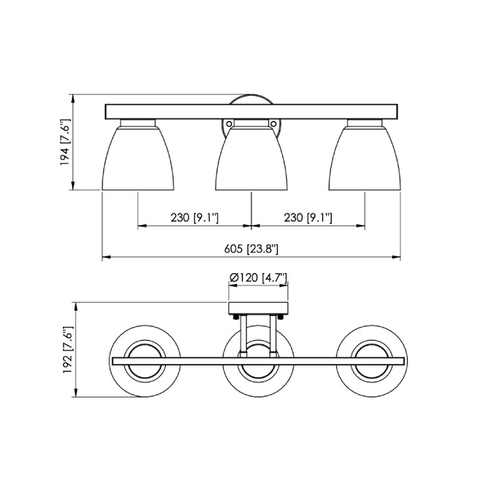 Westgate VLA-E26-3L 3-lt 24" Vanity Light