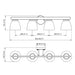 Westgate VLA-E26-4L 4-lt 33" Vanity Light