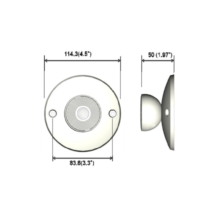 Chloride VLL1R Value+ Round 1W LED Single Remote Head