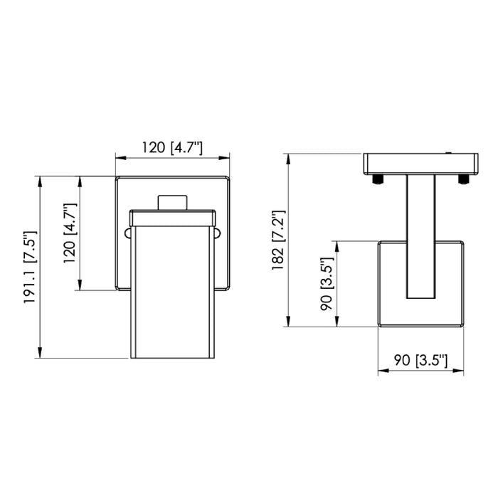 Westgate VLM-E26-1L 1-lt 8" Tall Vanity Light