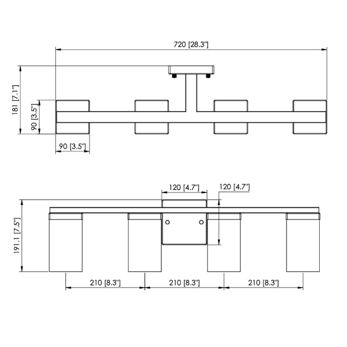 Westgate VLM-E26-4L 4-lt 28" Vanity Light