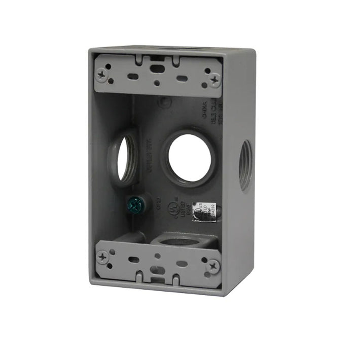 Westgate W1B50-5X One-Gang Weatherproof Box, 1/2" Trade, 5 Outlet Holes