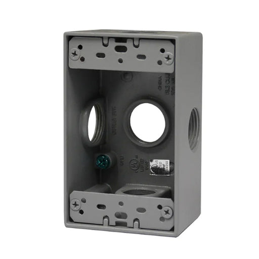 Westgate W1B75-5 One-Gang Weatherproof Box, 3/4" Trade, 5 Outlet Holes