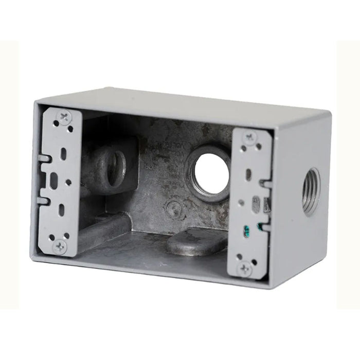 Westgate W1B100-3 One-Gang Weatherproof Box, 1" Trade, 3 Outlet Holes