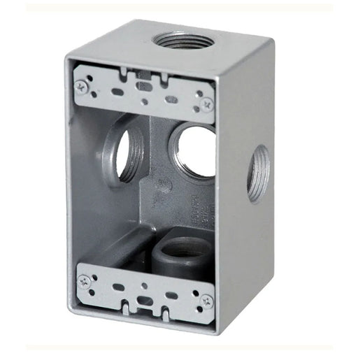 Westgate W1DB75-5X One-Gang Weatherproof Box, 3/4" Trade, 5 Outlet Holes