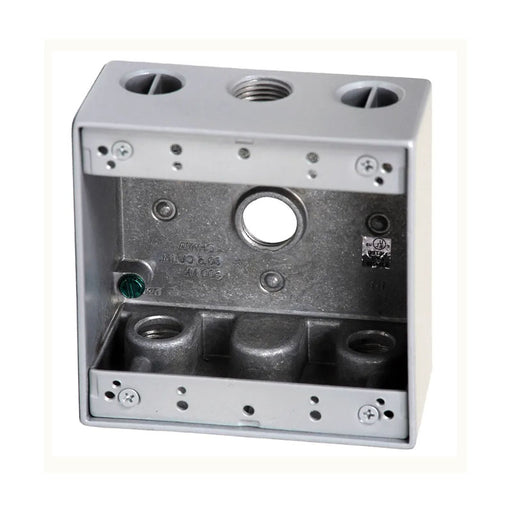 Westgate W2B75-4 Two-Gang Weatherproof Box, 3/4" Trade, 4 Outlet Holes