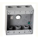 Westgate W2B75-7X Two-Gang Weatherproof Box, 3/4" Trade, 7 Outlet Holes
