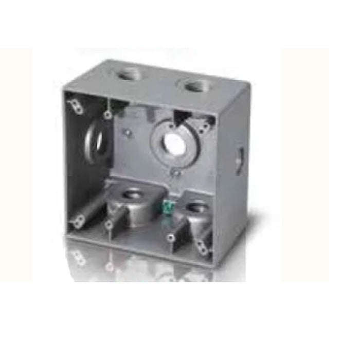 Westgate W2DB100-7X Two-Gang Deep Box, 1" Trade Size, 7 Outlet Holes