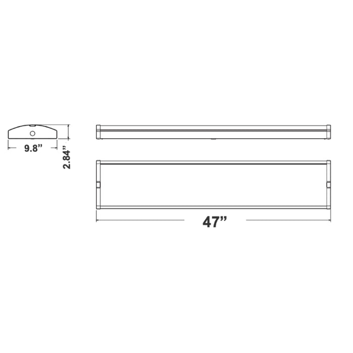 Westgate WAEW 4-ft 30W/40W/50W LED Economy Wraparound Fixtures, 3CCT Selectable, 120-277V
