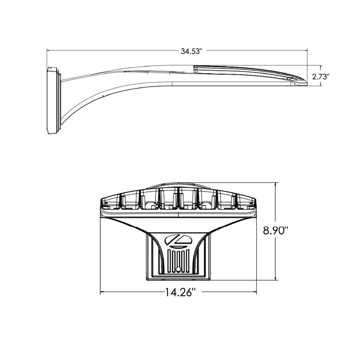 Lithonia Design Select DSX1 LED P6 D-Series 167W LED Area Luminaire, 4000K, Forward Throw Medium, Wall Mount, External Glare Shield