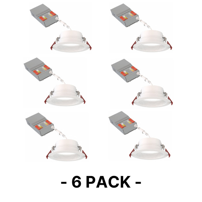 Juno Contractor Select WF6 6" LED " Deep Regressed Baffle Downlight, Lumen and CCT Selectable