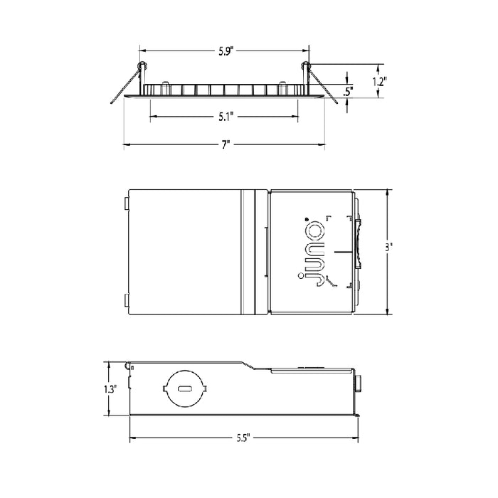 Juno Contractor Select WF6 SWW5 6" LED Ultra-Thin Wafer Switchable Downlight