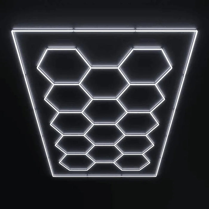 Westgate HEX-96X190 Hex Car Shop Decorative Light Kit with Frame, 120-277V, 46" 16W/PCS, 18" 6W/PCS