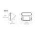 EXO WGH1 20W/30W/40W/50W LED Switchable Glass Refractor Wall Pack with Photocell, 4000K