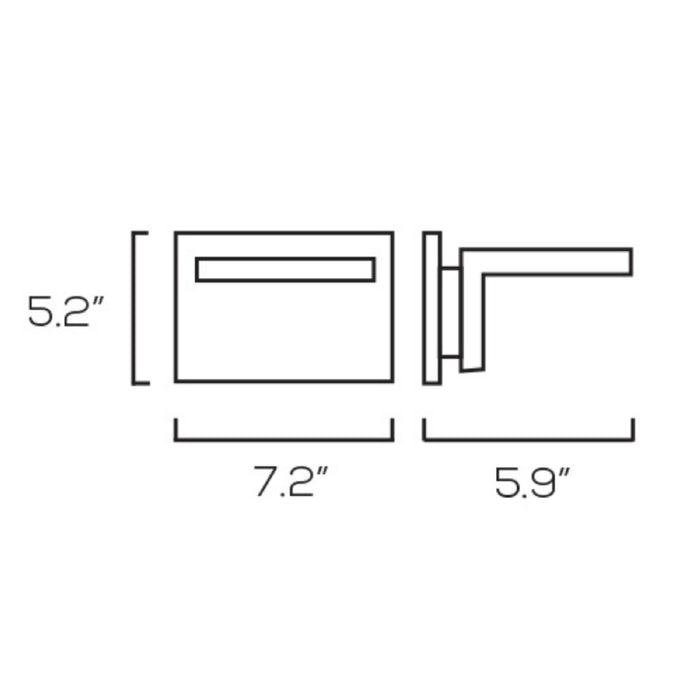 Sarin WL-600 10W 7" LED Outdoor Wall Sconce w/ Photocell, 3000K