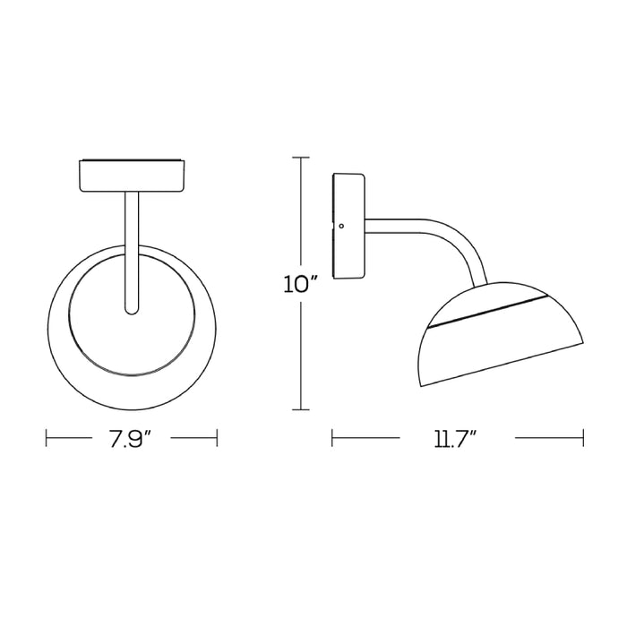 Sarin WL5651 13W 10" Tall LED Outdoor Wall Sconce, Tunable