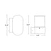 Sarin WL5821 13W 6" LED Outdoor Wall Sconce, Tunable