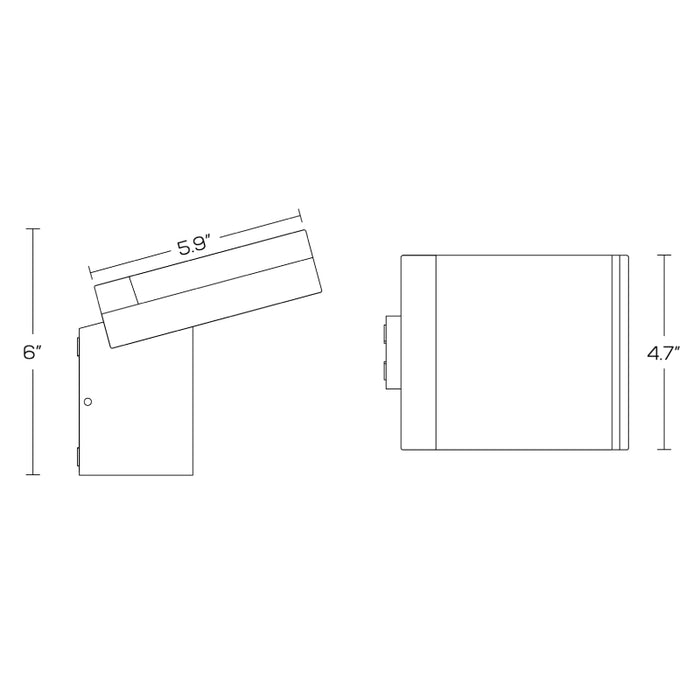 Sarin WL6011 7.5W 6" Tall LED Outdoor Wall Sconce, Tunable
