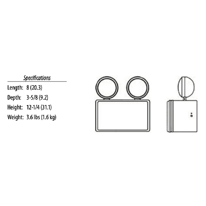 Lithonia WLTU Wet Location Emergency Light