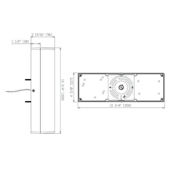 Westgate WMDL 15W/20W/25W 14" Tall Dual-Lens Vandal-Proof LED Wall Light with Photocell, 5CCT Selectable