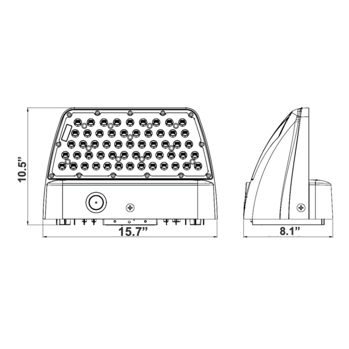 Westgate WPX 80W/100W/120W LED Cutoff Wall Pack, Power & 3CCT Adjustable