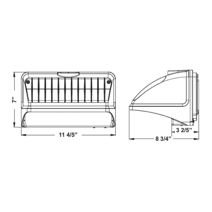 Westgate WPX 20W/40W/60W/80W LED Cutoff Wall Pack, Power & 3CCT Adjustable