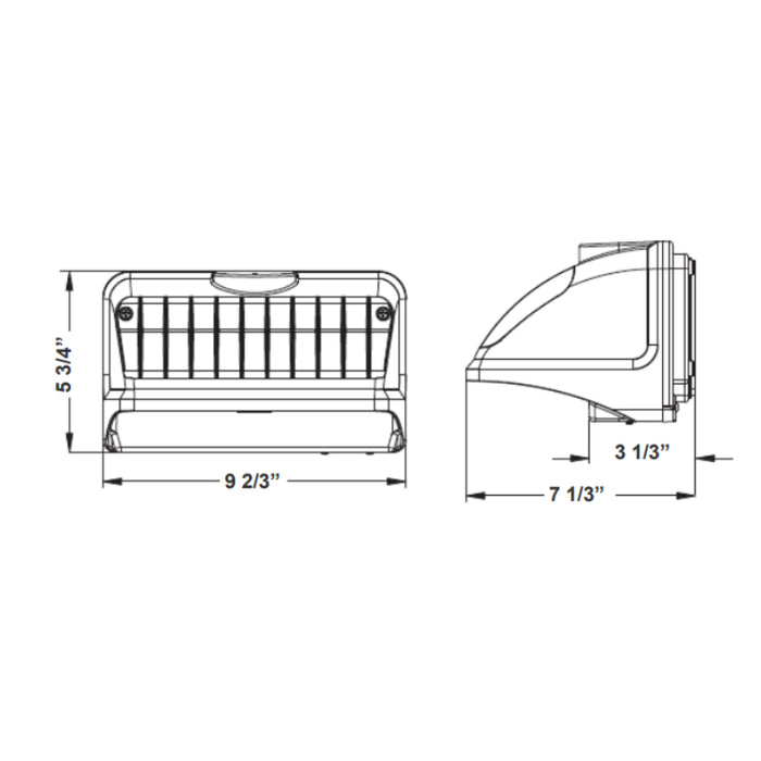 Westgate WPX 11W/21W/32W/42W LED Cutoff Wall Pack, Power & CCT Adjustable