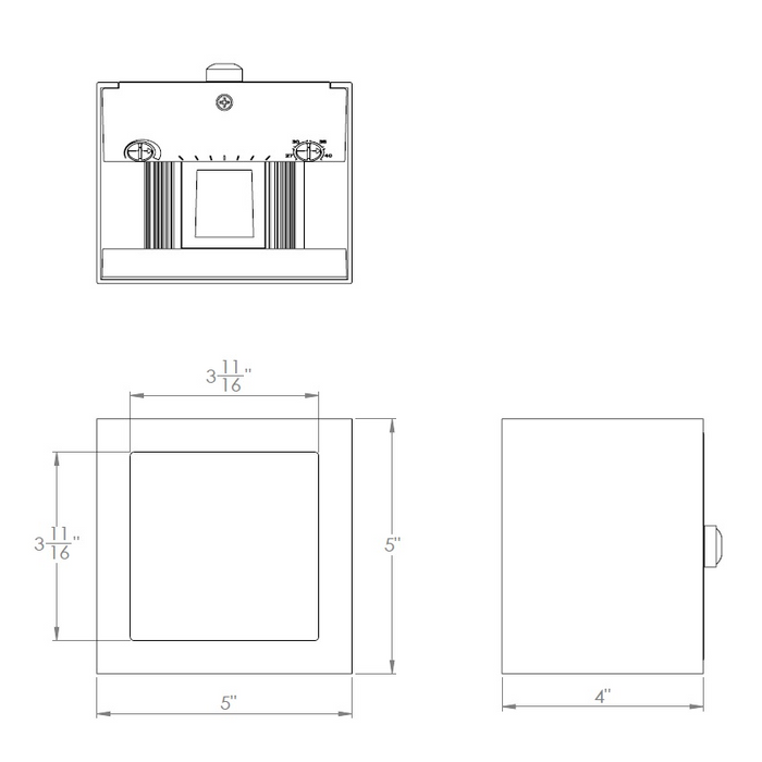 WAC WS-W230505 Window 3-lt 5" LED Outdoor Wall Sconce