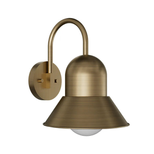 Westgate WSO 20W/30W/40W LED Seaside Outdoor Wall Lantern, 3CCT Selectable, 120-277V, Decorative Horizontal Arm - Antique Brass